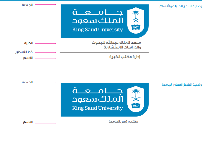 احكام الشعار الهوية الرسمية لجامعة الملك سعود